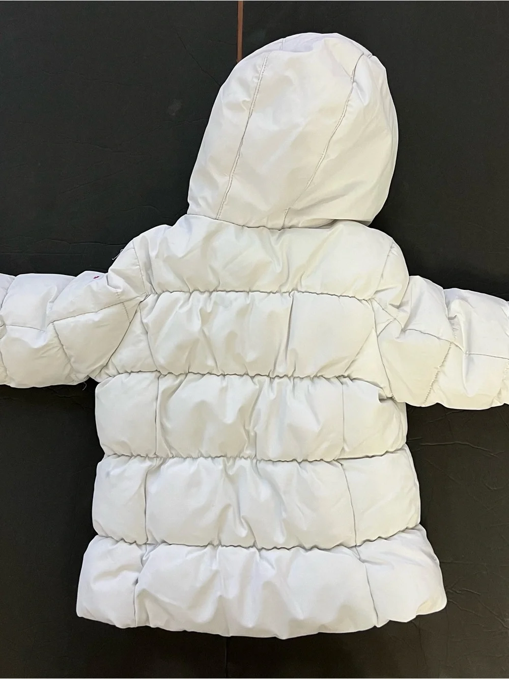 Snozu 3T kids girls White Puffer Jacket with Pink Lining